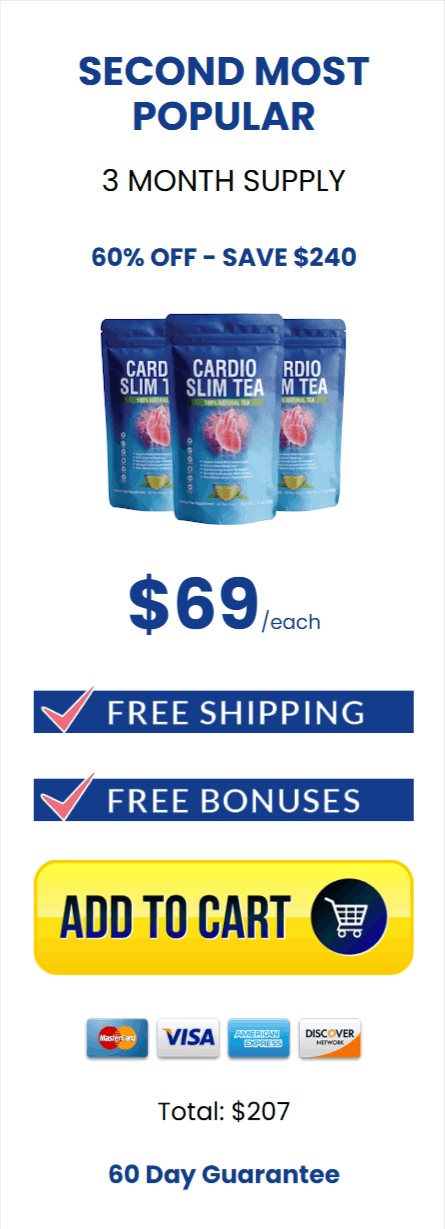 cardio slim tea 3 month