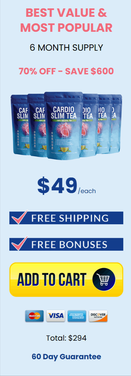 cardio slim tea 6 month 